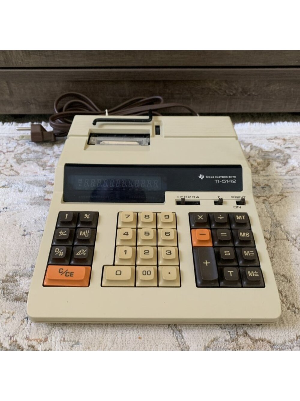 Texas Instruments Model TI-5142 Printing Calculator Not Paper Tested